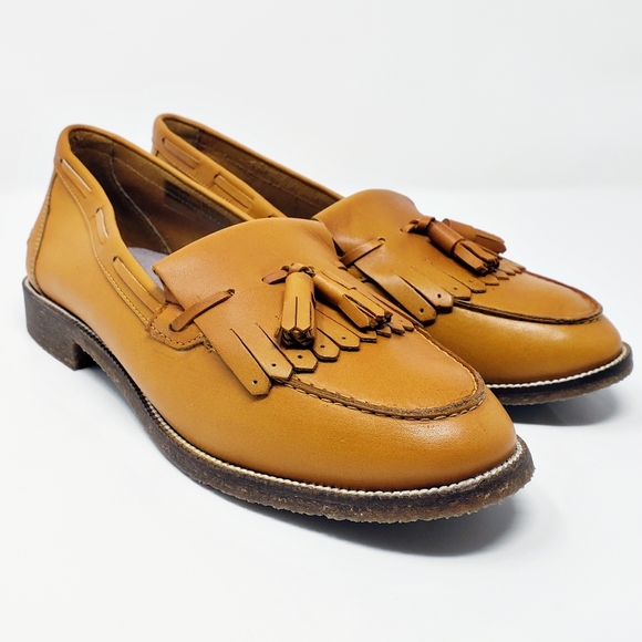 Seychelles Shoes - Anthro Seychelles Mustard Leather Slip On Loafer